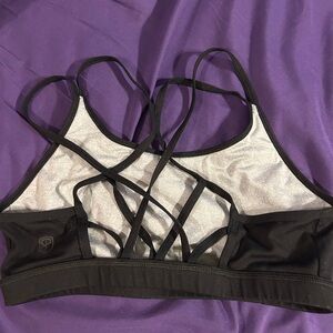 PAIR of strappy back Born Primitive sports bras GUC!